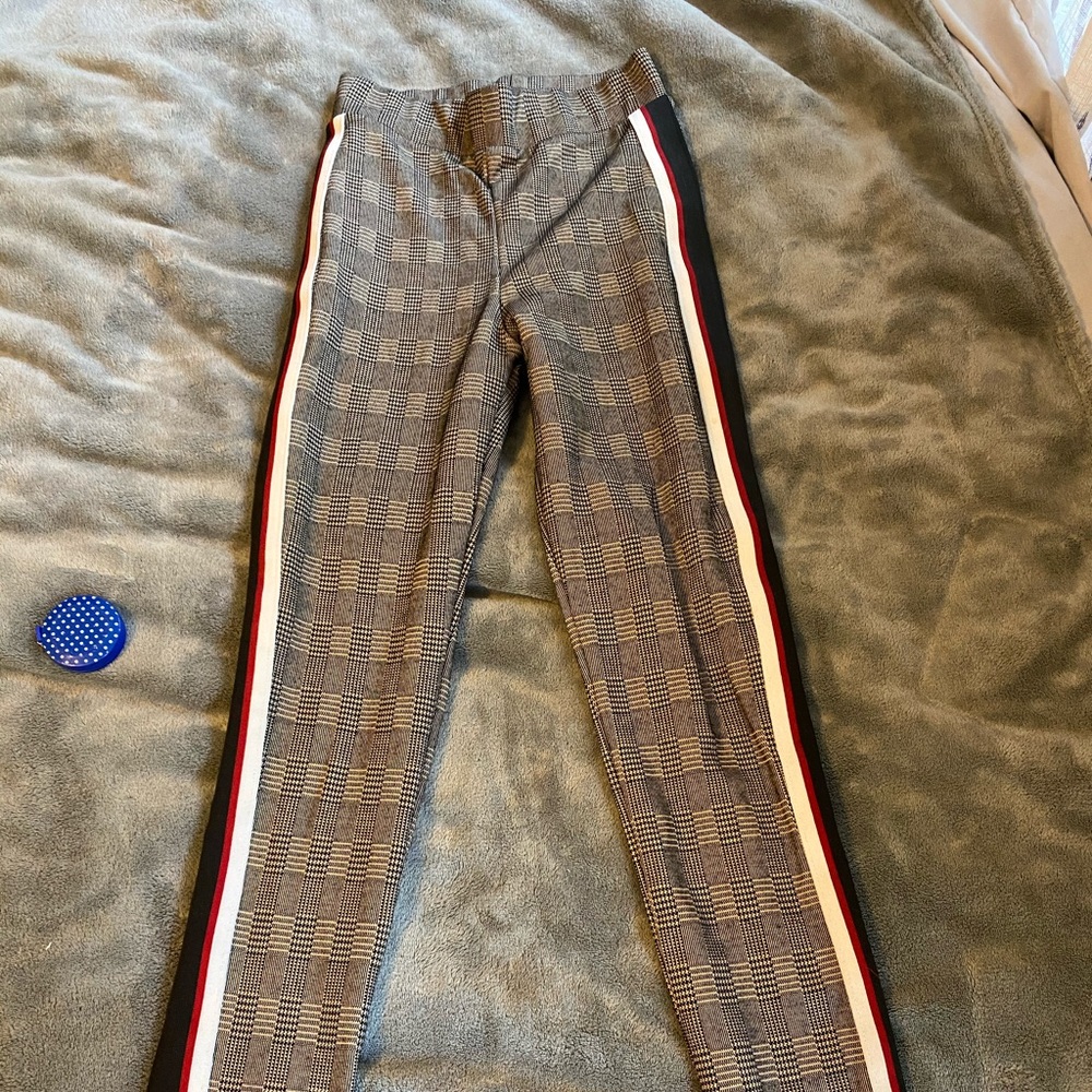 Zara basic leggings with side stripe